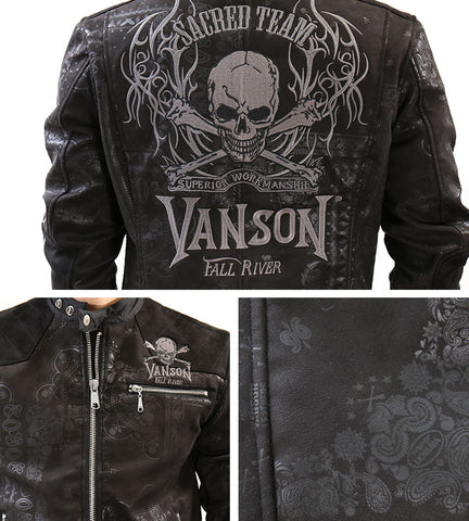VANSON（バンソン）ボンディングライダース スカル nvsz-2115