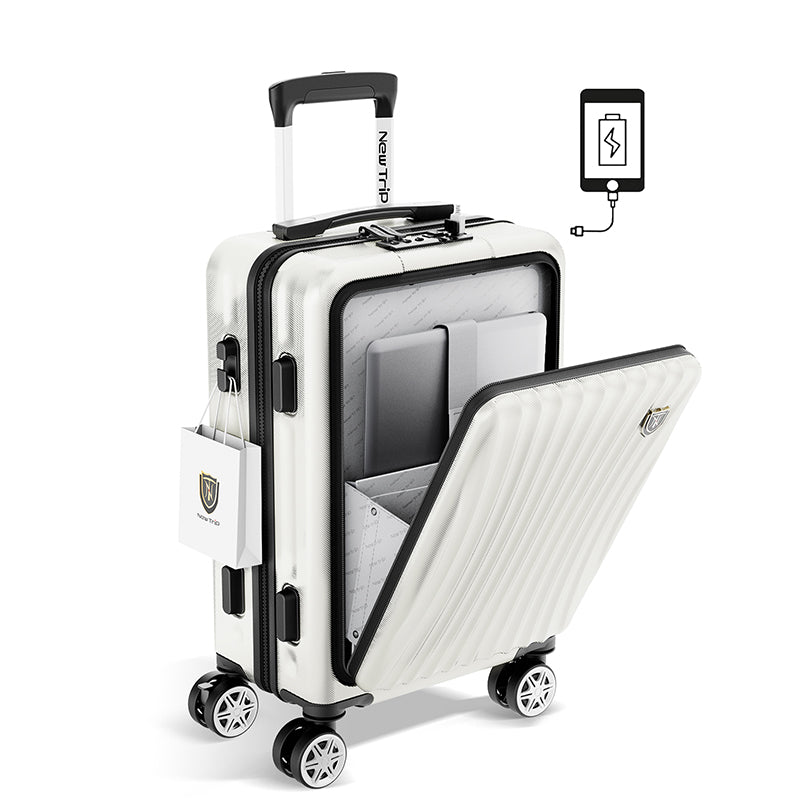 New Trip] 機内持ち込み スーツケース フロントオープン式 0702