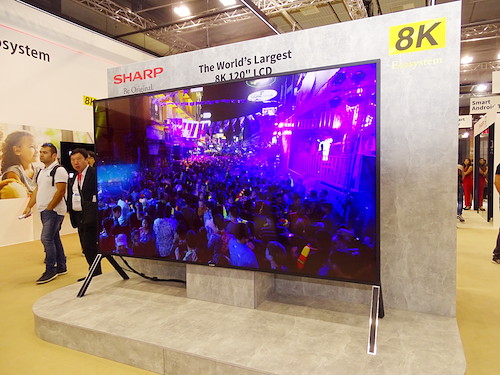 シャープ、2020年春予定の120型8K液晶やAIoT家電を欧州で初出展 - IFA