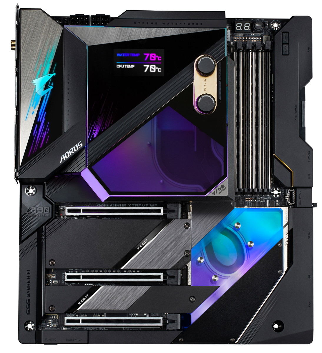 GIGABYTE、25万円の本格水冷E-ATXマザー「Z590 AORUS XTREME