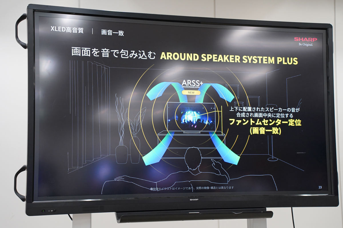 シャープ新「AQUOS XLED」、部屋の明るさに合わせて自動で画質調節