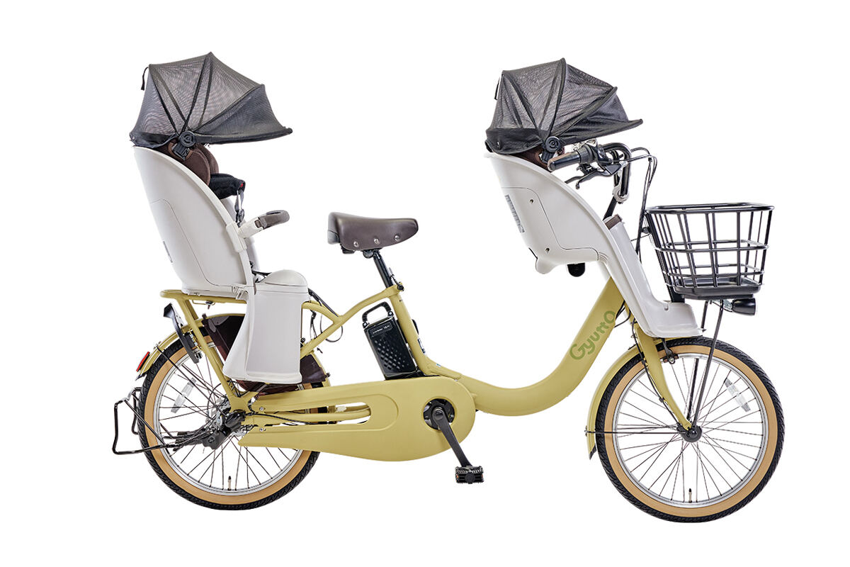 パナソニックとコンビ、新開発チャイルドシートを装備した前乗せ電動