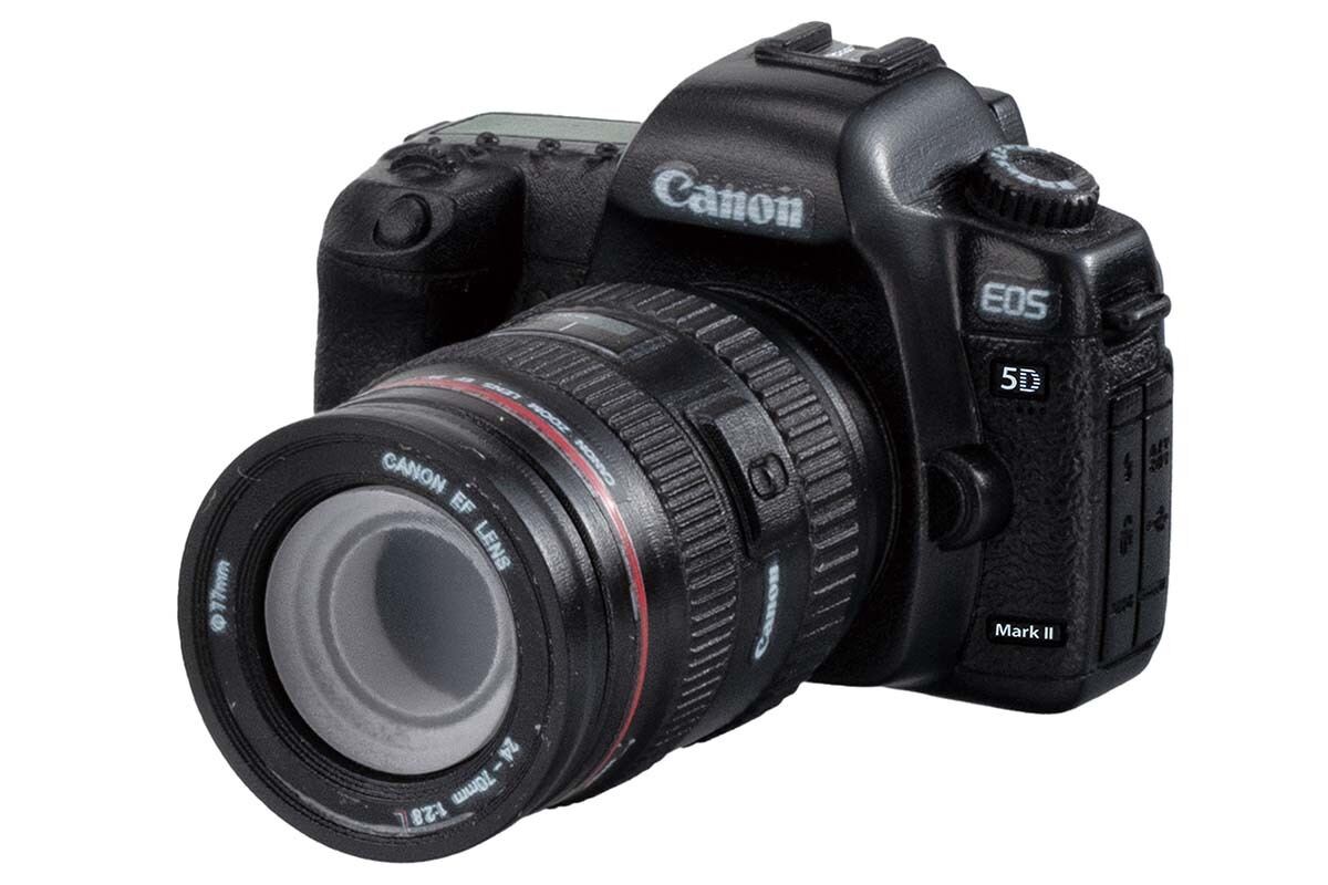 キヤノン「EOS 5D Mark II」などの名機がガシャポンのミニチュアサイズ