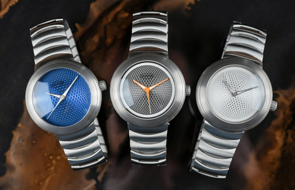 IKEPODより、ゴルフボールやフラワーのようなダイヤルデザインのスイス