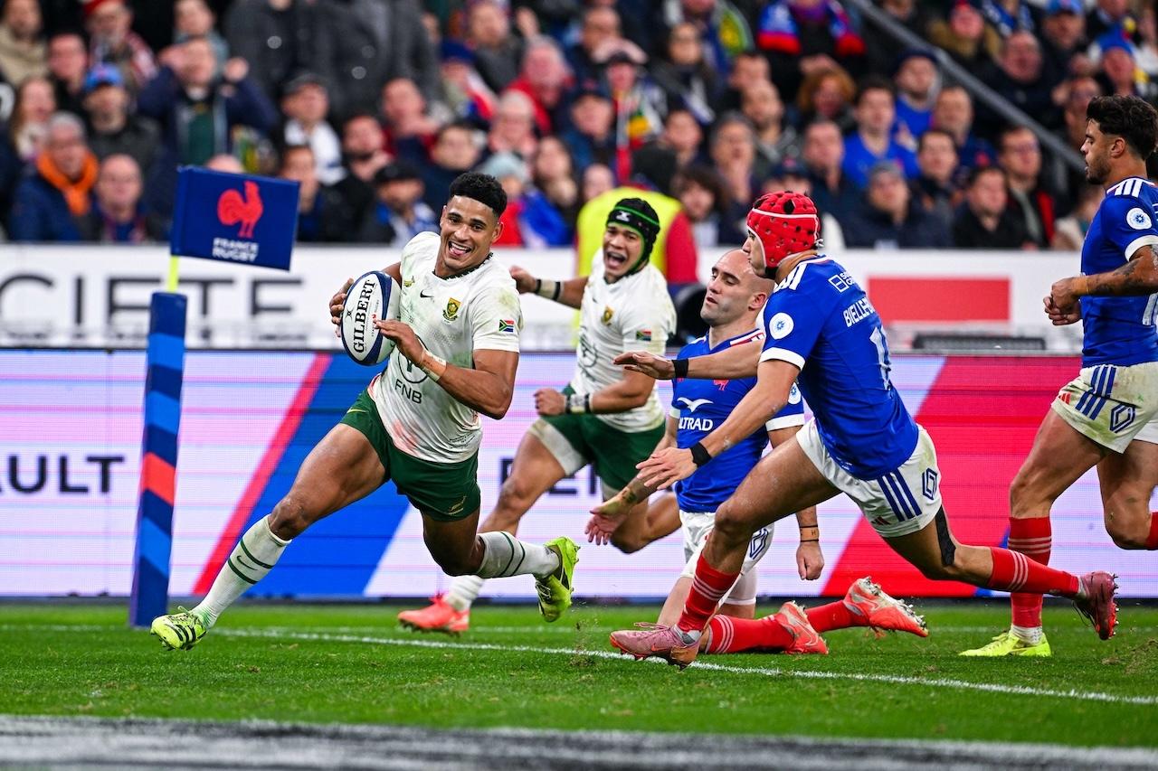 ラグビー】南アフリカ代表スプリングボクスがフランスに完勝。前半終了