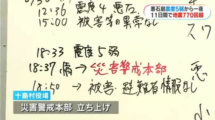 トカラ列島近海の地震777回 震度5弱の悪石島「住み慣れているが…」島外