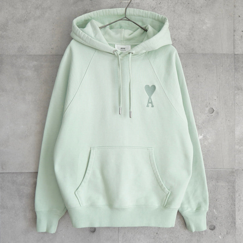 アミパリ アミ パリス パーカー ハートロゴ 刺繍 グリーン | ブランド