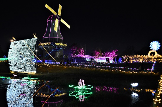 24万球の光で別世界へ 霞ケ浦総合公園でイルミネーション