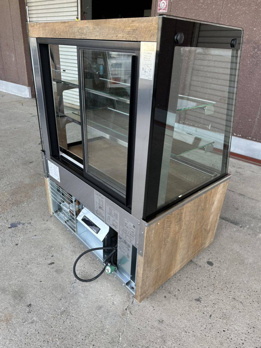 TSA-090XC-B サンデン 美品 冷蔵ショーケース ケーキ 木目 LED 高湿