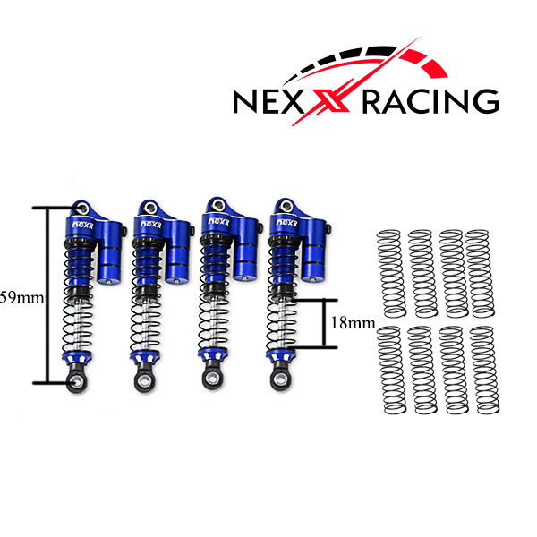NX-519 Nexx Racing 53mm Reservoir Shocks (4pcs) for CR18P EVO/EVO