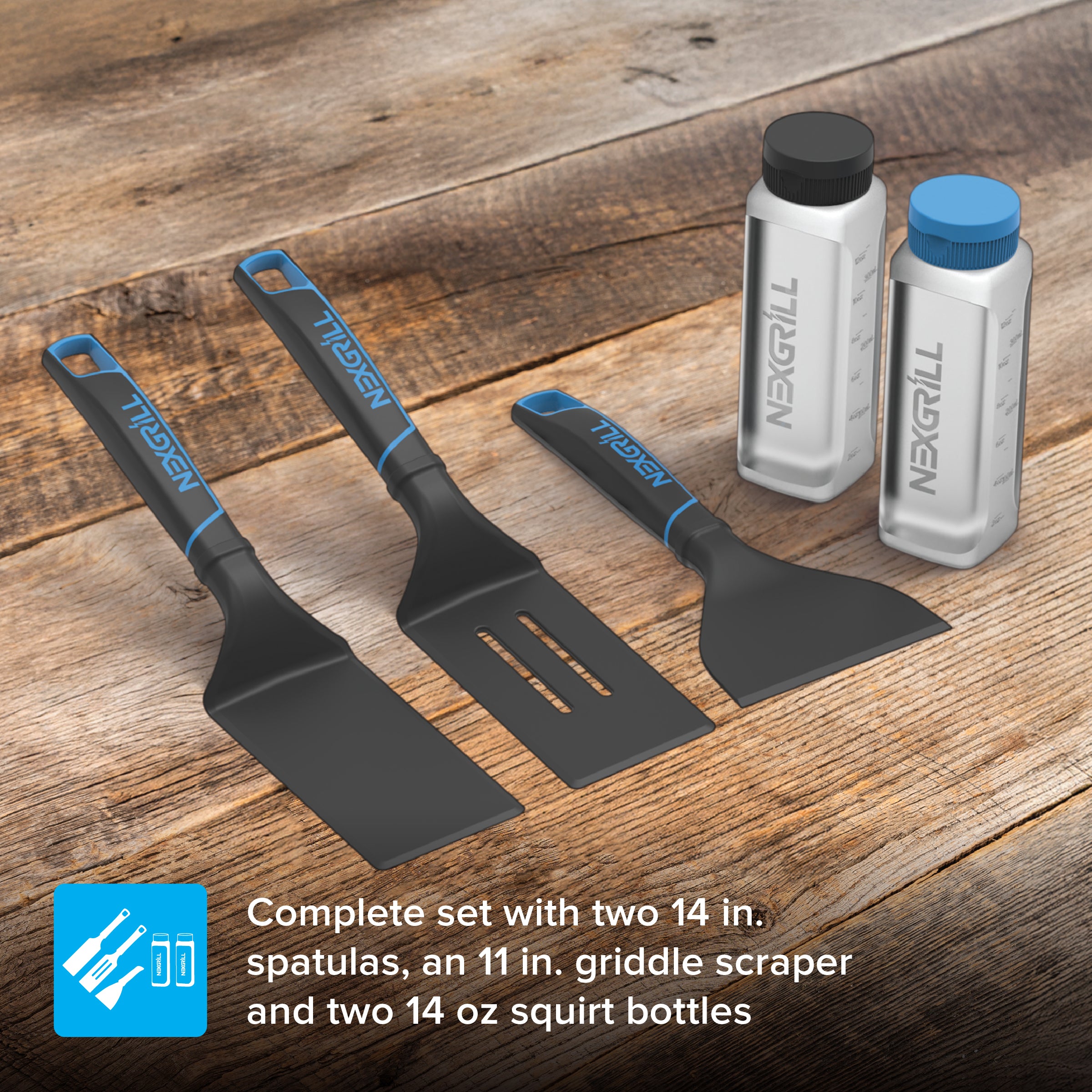 Fuse™ 5-Piece Non-Scratch Black Griddle Starter Set