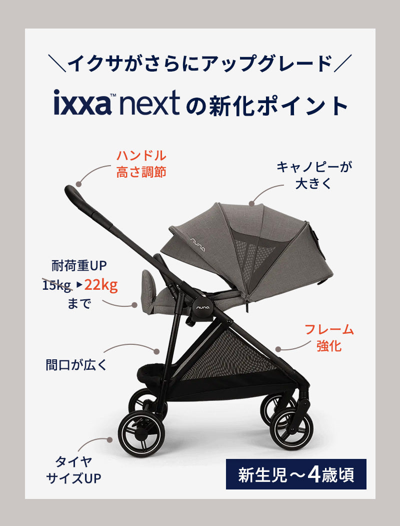 nuna ヌナ ベビーカー イクサ ネクスト リベテッドローズ – ナチュラル