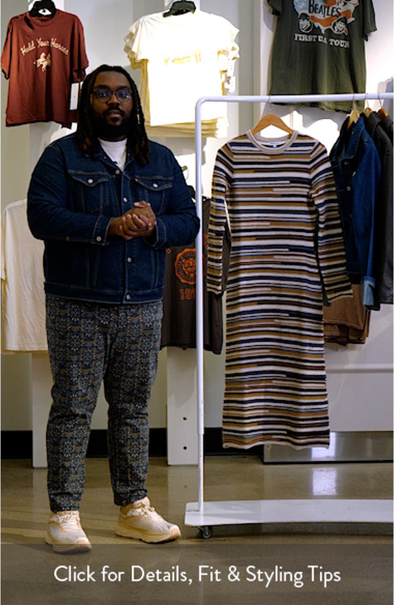 Veronica Beard Sanders Stripe Long Sleeve Maxi Sweater Dress