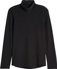 Zella Cozy Rib Mock Neck Top | Nordstrom
