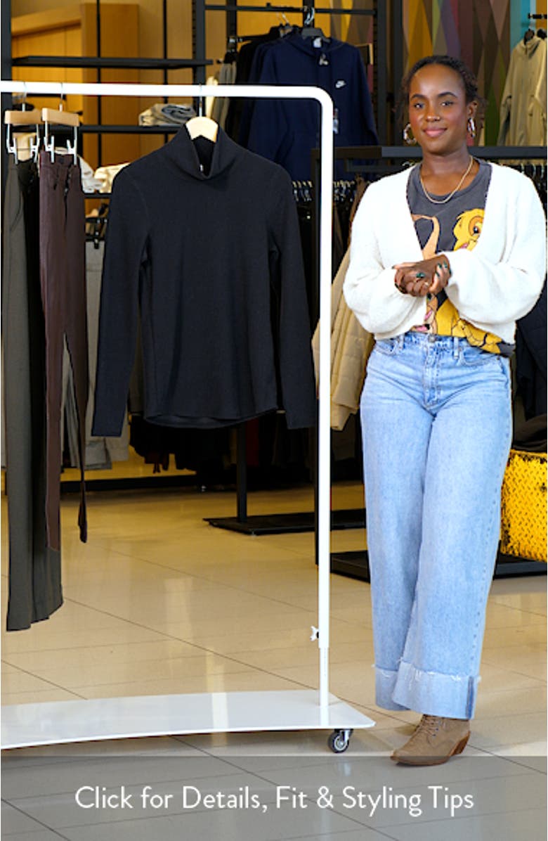 Zella Cozy Rib Mock Neck Top | Nordstrom