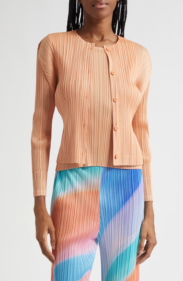 Pleats Please Issey Miyake Monthly Colors August Pleated Cardigan