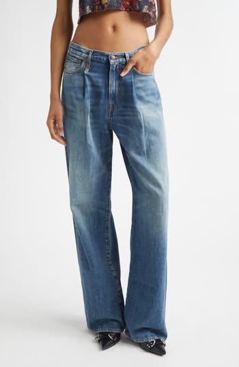 R13 Damon Pleated Wide Leg Jeans | Nordstrom