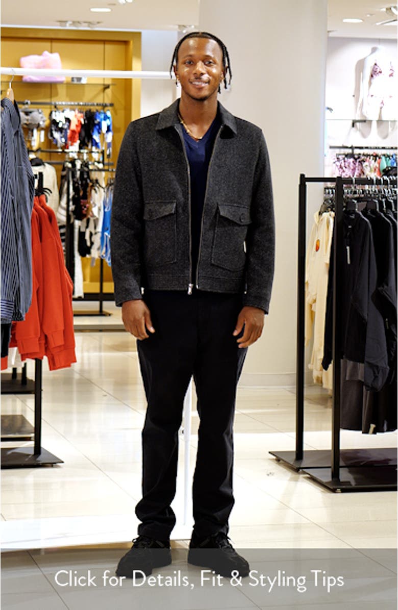 Nordstrom Wool Blend Zip Front Jacket | Nordstrom