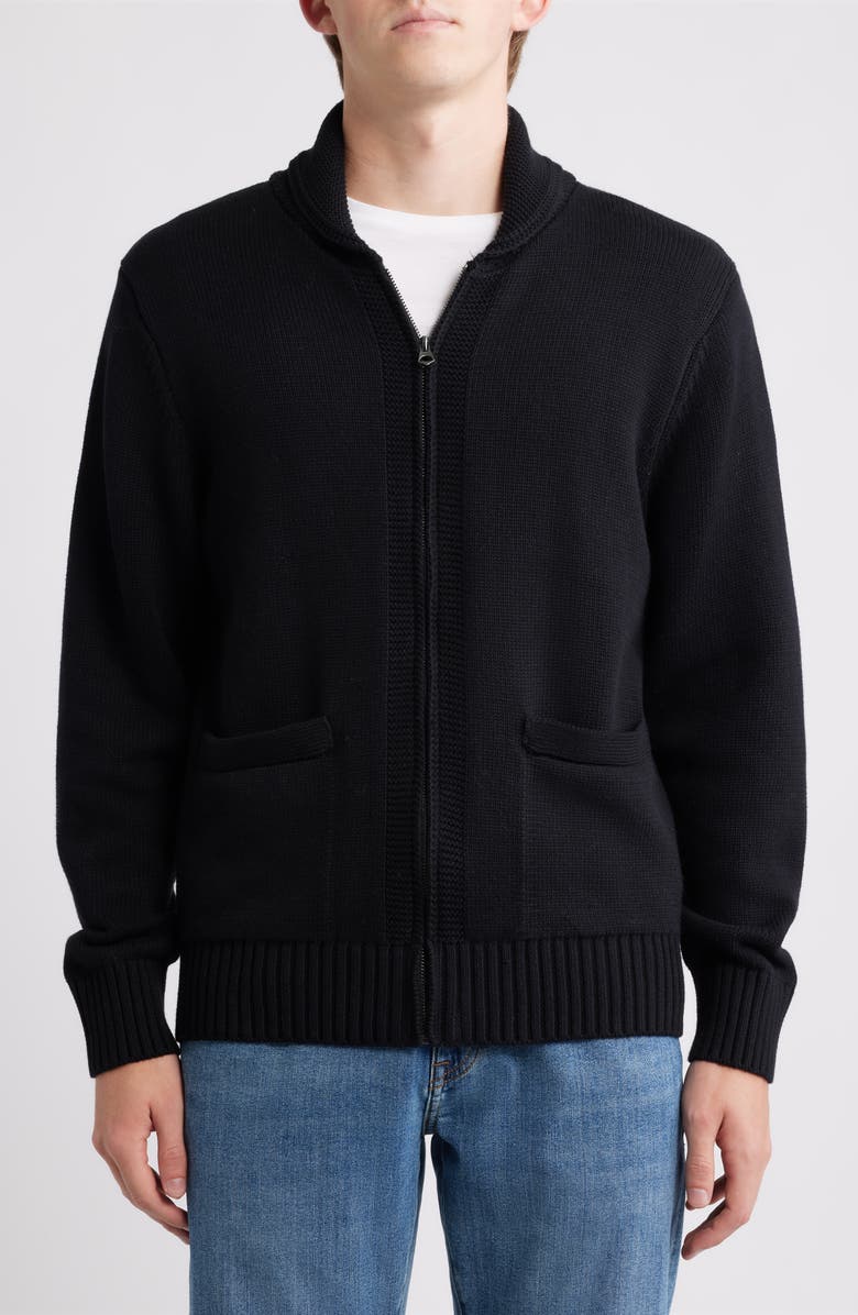 Schott NYC Cotton Zip Cardigan | Nordstrom
