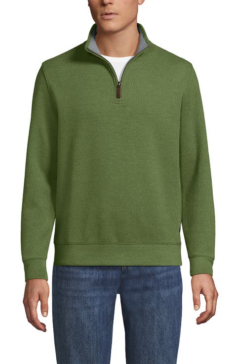 Lands' End Bedford Rib Quarter Zip Pullover Sweater | Nordstrom