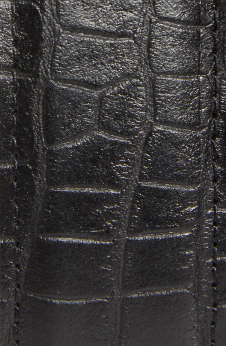 Noah Croc Embossed Metal Tip Leather Belt | Nordstrom