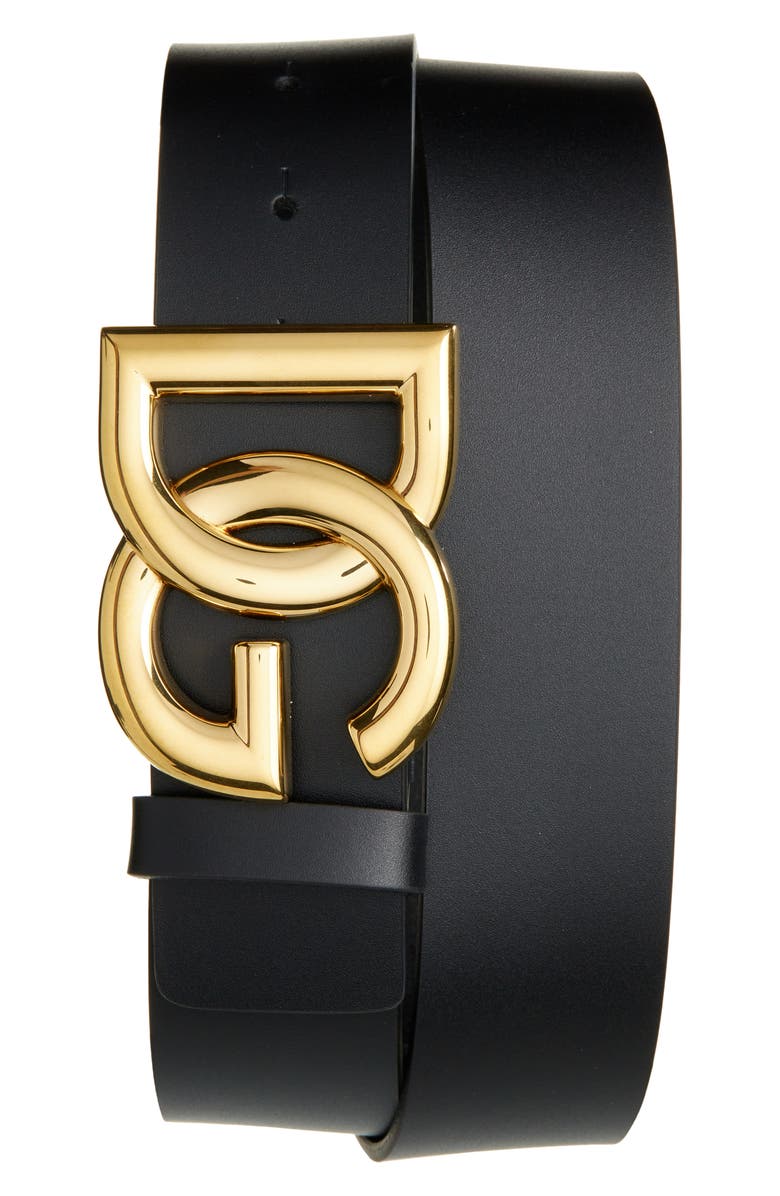 Dolce&Gabbana DG Logo Buckle Leather Belt | Nordstrom