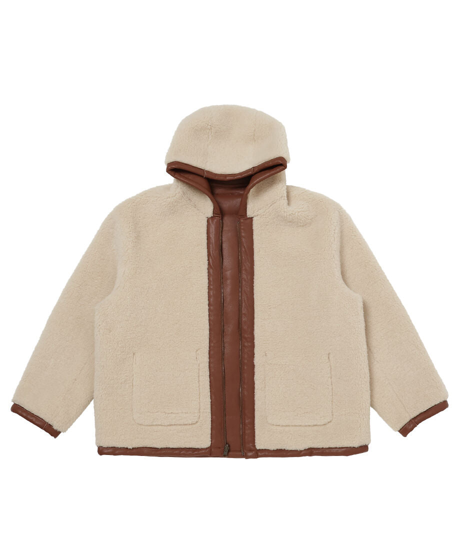 vegan mouton hooded zip jacket – NKNIT