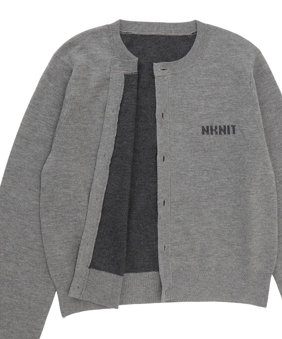 NKNIT logo KNIT cardigan
