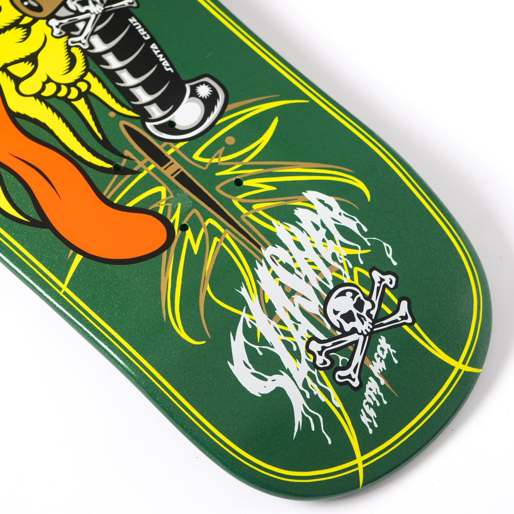9.23in Keith Meek Green Pinstripe Slasher | Shaped Skateboard Deck