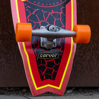 Flame Dot Shark Surf Skate 9.85in | Carver x Santa Cruz Skateboards