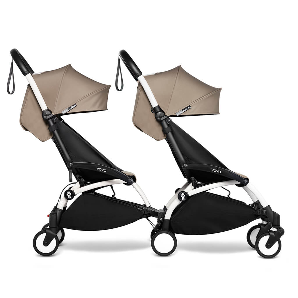 BABYZEN YOYO Connect Double Stroller 6+ White Frame | NINI and LOLI