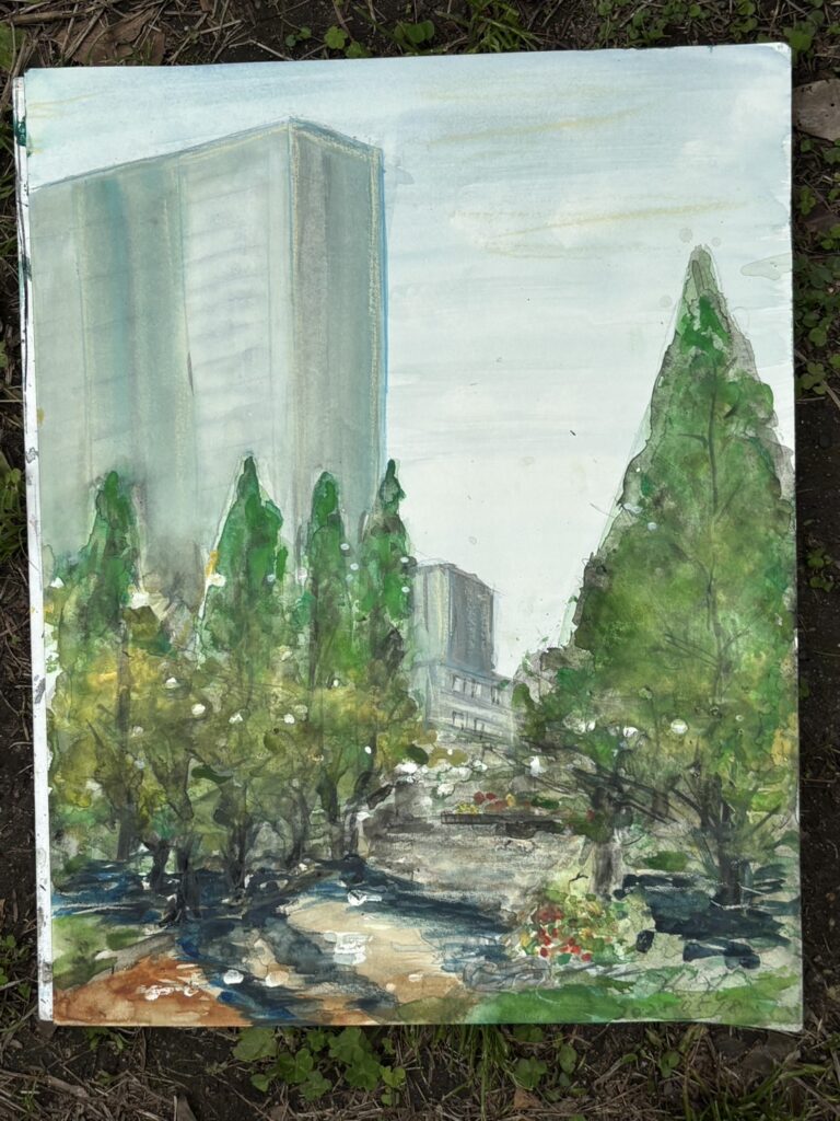 大阪市｜靭公園｜2025年5月｜風景画・作品｜スナップ写真 | 日曜画家協会