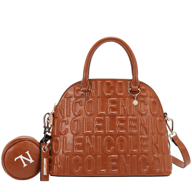 Embossed Logo Dome Bag, Designed to Add Playful Sophistication to