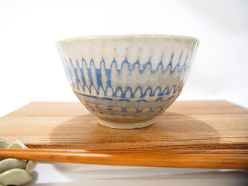 練上マーブル縦鎬 ごはん茶碗 2【甲和焼 芝窯】飯碗・鉢・どんぶり食器