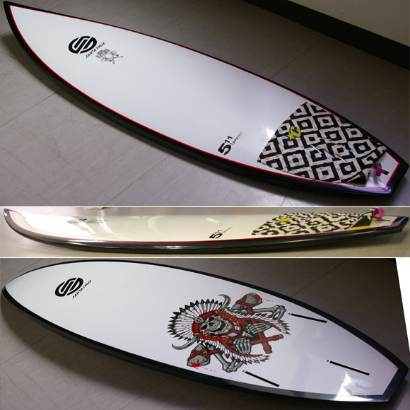 Santa Cruz FLETCHER ブラックレール 中古ショートボード 5`11 (No