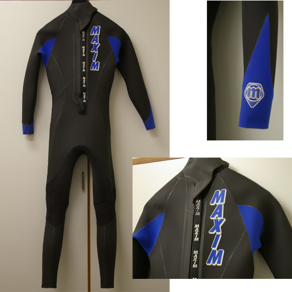 MAXIM 中古ウェットスーツ セミドライ 5mmx3.5mm Lサイズ (No9629059