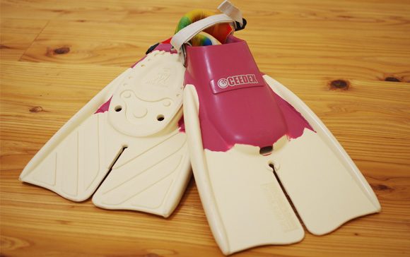 CEEDEX 中古フィン/ボディボード用 Mサイズ ピンク/白 (No.96291253