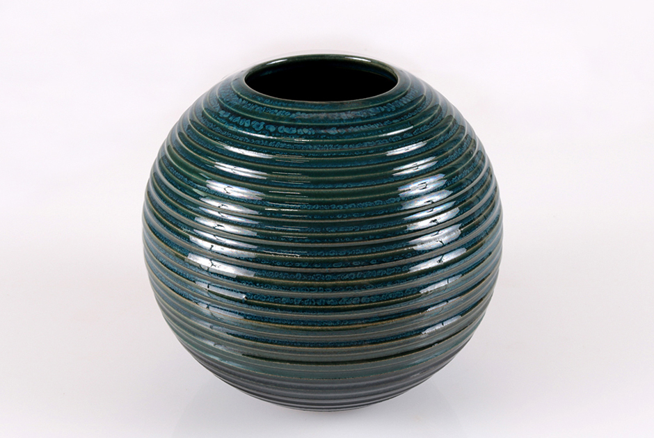 信楽焼の花瓶 6寸ブルーガラス壺 | 花器と道具 | 日本総合園芸