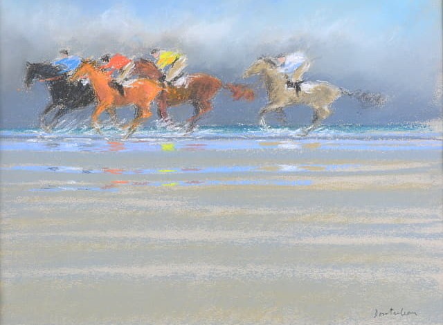 ピエール・ドートルロー「ドービルの乗馬」パステル原画｜絵画販売