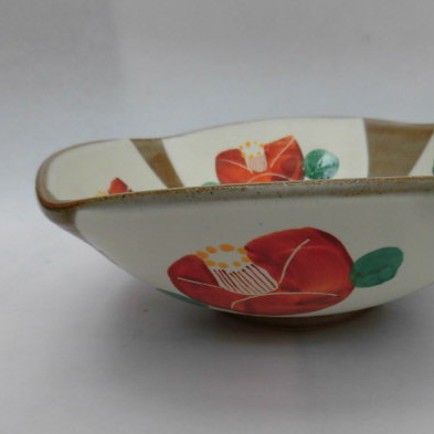 陶磁器 笠間焼 椿四方鉢 武内雅之｜NA-utsuwa-(日本橋アートうつわ)