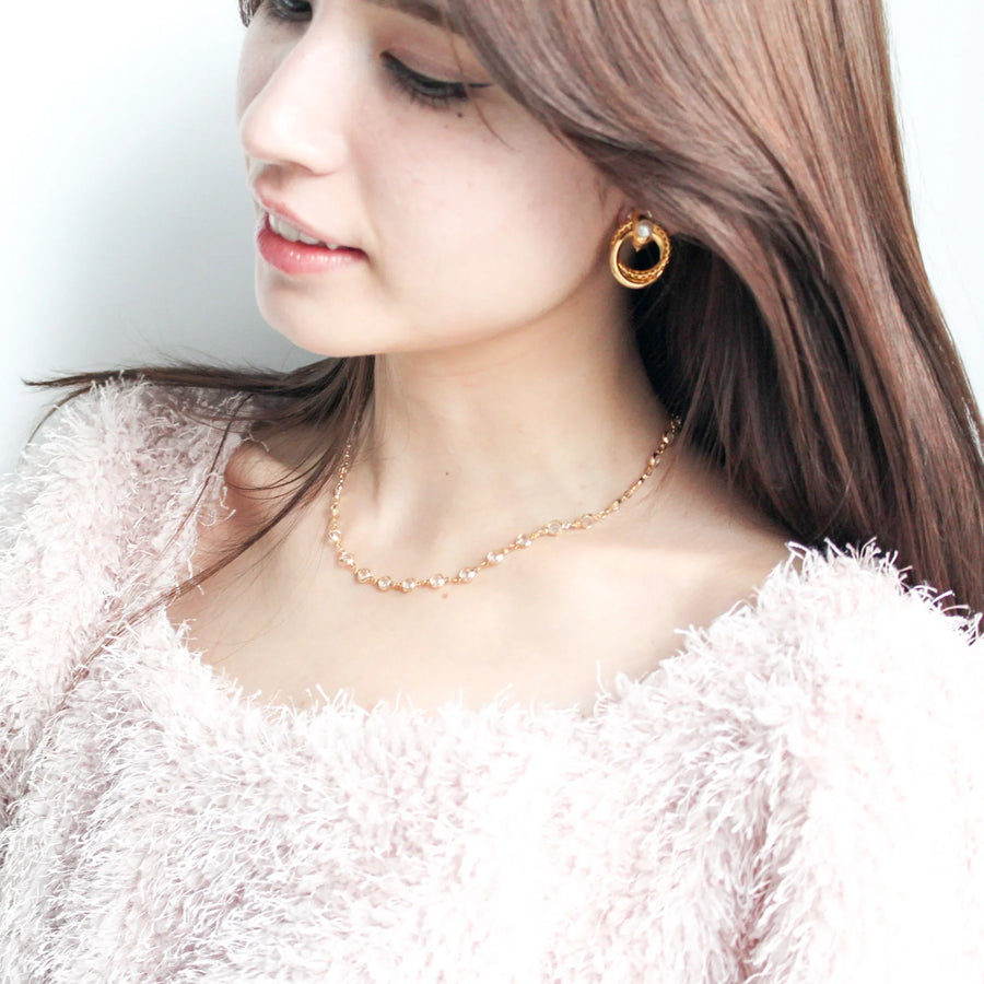 ガラスチェーンネックレス (クリスタル） – niita/ニータ公式