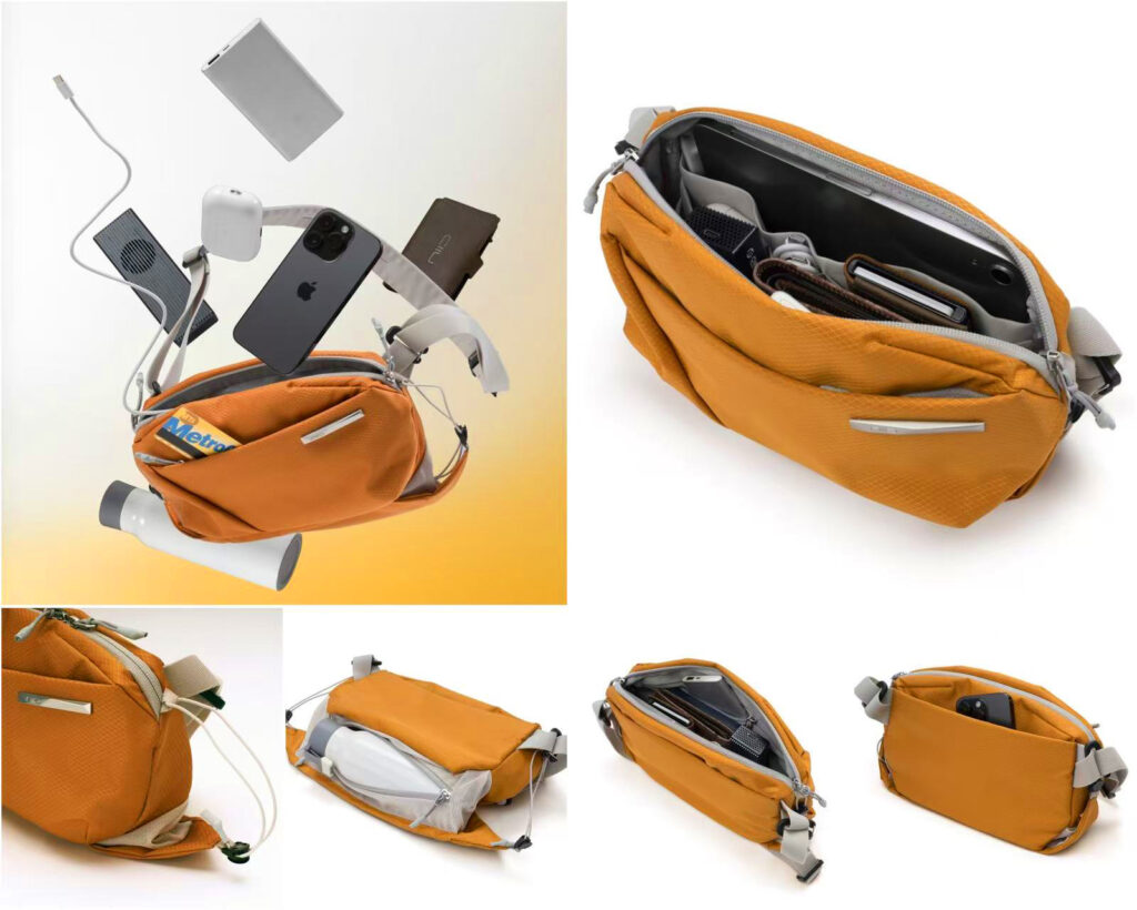 NIID NEO Nomad Sling | 見た目以上の収納力。ボトルも傘も、魔法の