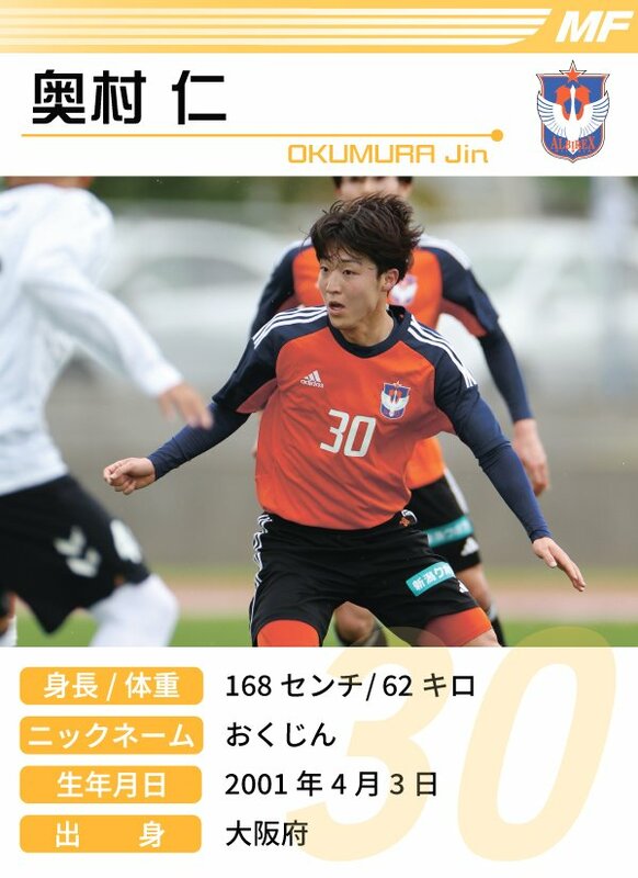 奥村 仁 | 選手名鑑(2024) | アルビレックス新潟 | 新潟日報