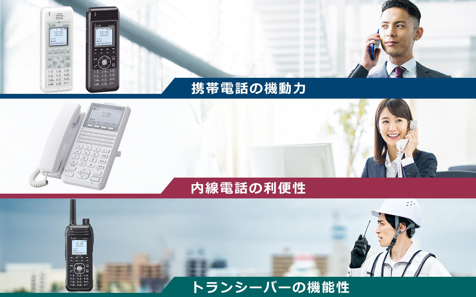 ICOM 無線モバイルIPフォン IP200H | 株式会社NIK | ビジネスフォン