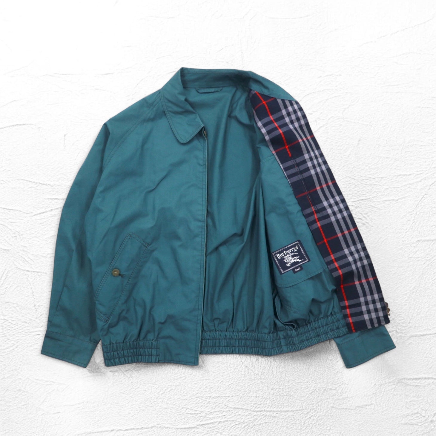 Burberrys 90s Swing Top Harrington Jacket S Green Checked Lining