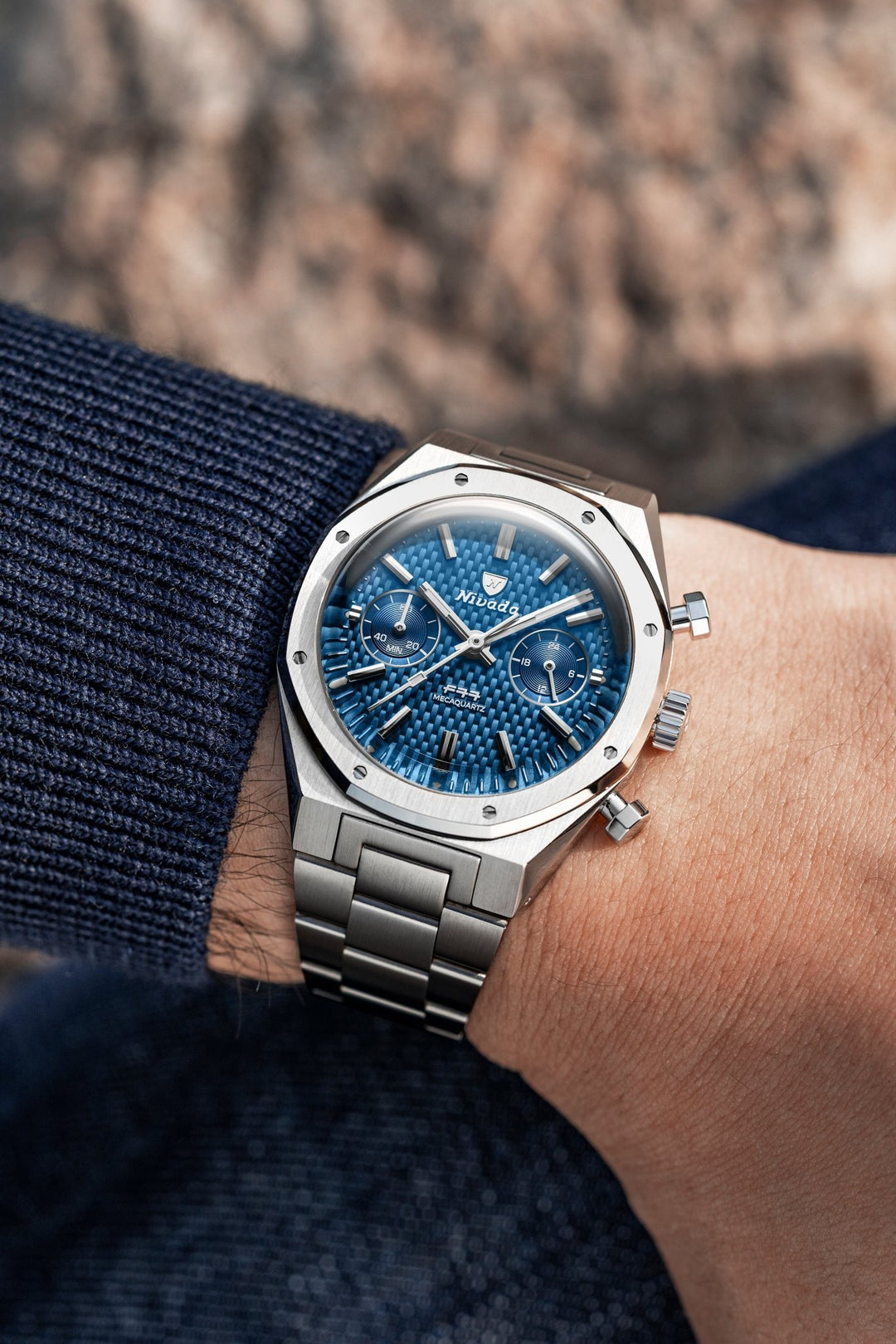 F77 SST CHRONO MECAQUARTZ BLUE MK2 - 38MM – Nivada Grenchen