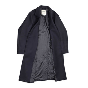 Valstar FW24 Giorgio double breasted overcoat in navy broken