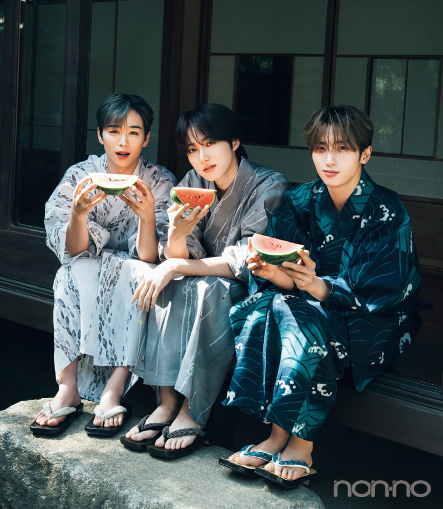 INI と浴衣で夕涼み】 許豊凡、尾崎匠海、後藤威尊に聞いた、3つの「夏