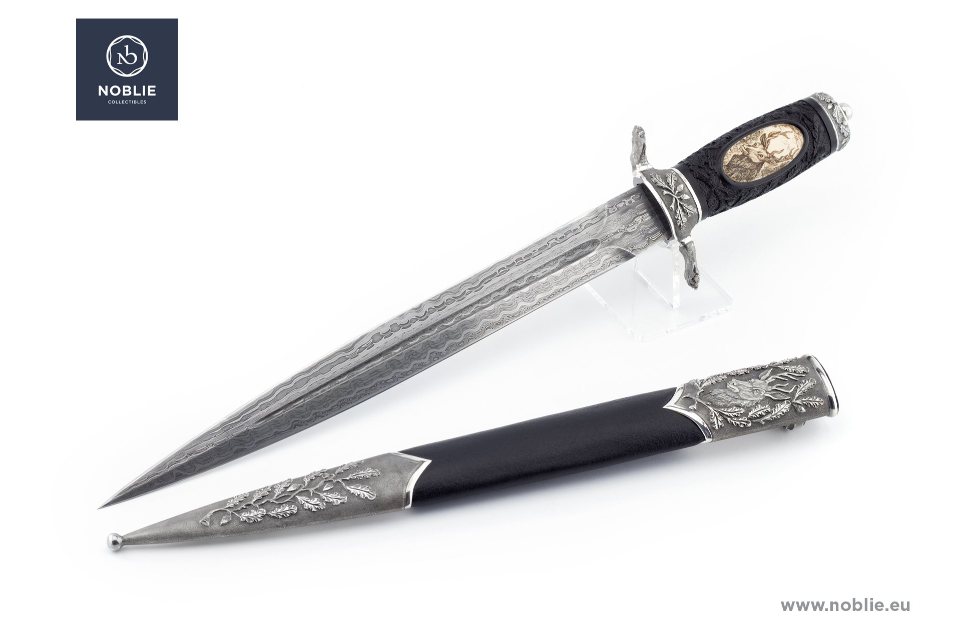 カスタムダガー - ダマスカス、ハンティング、スクリムショー