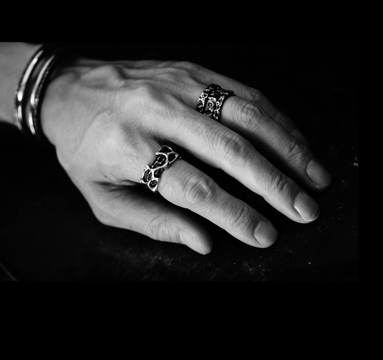 R-100 fusion - sterling silver combination ring